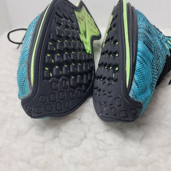 Nike Flyknit Racer 2015  Men's Running Shoes Size 10.5  Blue Lagoon 526628-401 - Picture 11 of 12